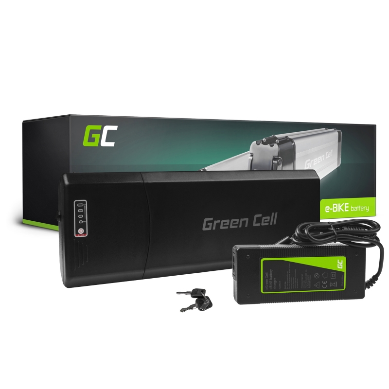 Green Cell Elcykelbatteri 36V 12Ah – Pakethållare (inkl laddare)